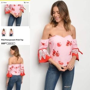 Off shoulder strapless top💗